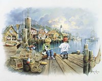 Fishing Dock C Fine Art Print