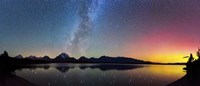 Northern Lights over Jackson Lake Pano Fine Art Print