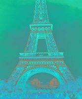 Eiffel Tower in Turquoise Fine Art Print