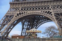 Eiffel Tower with Marry-Go-Round Paris Fine Art Print
