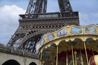 Eiffel Tower with Paris Carousel Fine Art Print