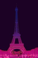 Magenta Eiffel Tower Fine Art Print