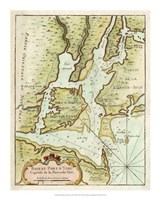 Petite Map of the Port of New York Fine Art Print