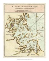Petite Map of the Port of Boston Fine Art Print