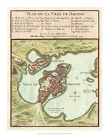 Petite Map of the City of Boston Fine Art Print