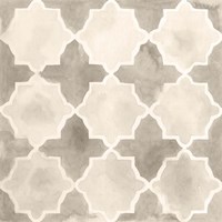 Neutral Watercolor Tile IV Fine Art Print