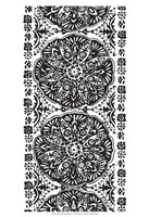 B&W Arabesque Panels III Fine Art Print