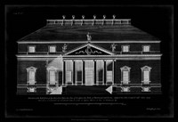 Vintage Facade Blueprint II Fine Art Print