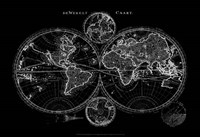 World Map Blueprint Fine Art Print