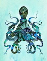 Blue Fishy Octopus Fine Art Print