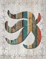Distressed Wood Style Starfish 2 Fine Art Print