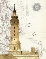 Lighthouse On Rock Fine Art Print