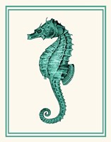 Mixed Nautical Green on Cream e Fine Art Print