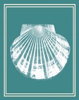 Mixed Nautical White on Teal b Fine Art Print