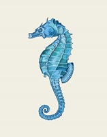 Blue Seahorse Fine Art Print