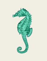 Seahorse in Green Fine Art Print