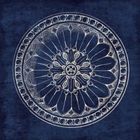 Rosette I Indigo Fine Art Print