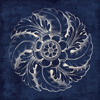 Rosette IV Indigo Fine Art Print