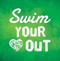 Swim Your Heart Out - Green Fine Art Print