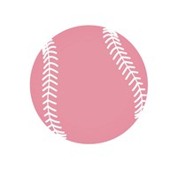 Baby Pink Softball on White Fine Art Print