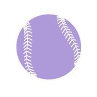 Purple Softball on White Fine Art Print