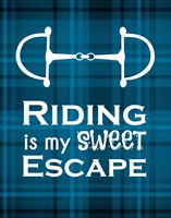 Riding is My Sweet Escape - Blue Fine Art Print