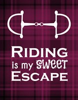 Riding is My Sweet Escape - Red Fine Art Print