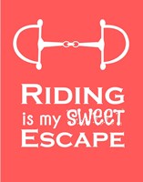 Riding is My Sweet Escape - Orange Fine Art Print