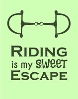 Riding is My Sweet Escape - Lime Fine Art Print