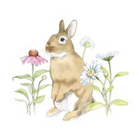 Wildflower Bunnies IV Fine Art Print