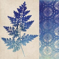 Indigo Leaves III Fine Art Print