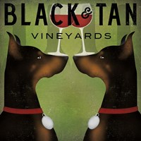 Black and Tan Vineyards Fine Art Print