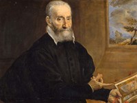 Portrait of Giulio Clovio Holding the Farnese Hours Fine Art Print