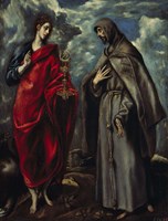 Saints John and Francis of Assisi c. 1600 Fine Art Print