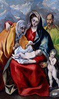 The Holy Family with Saint Anne, Saint Joseph and the child Saint John the Baptist Fine Art Print