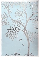 Metallic Tree I - Metallic Foil Framed Print