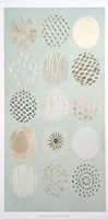 Playful Patterns I - Metallic Foil Framed Print