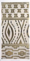Tribal Pattern in Cream II - Metallic Foil Fine Art Print