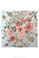 Golden Cherry Blossoms II - Metallic Foil Fine Art Print