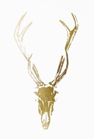 Gold Foil Rustic Mount I on White - Metallic Foil Framed Print