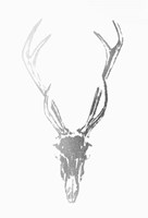 Silver Foil Rustic Mount I on White - Metallic Foil Framed Print