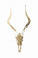 Gold Foil Rustic Mount II on White - Metallic Foil Framed Print