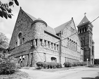 REAR AND SEVENTH ST. SIDE (RIGHT) - St. Paul's Episcopal Church, Clay and Seventh Streets, Lynchburg Fine Art Print