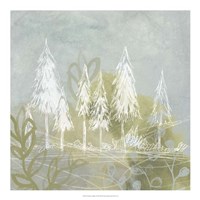 Treeline Collage I Framed Print