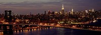 Midtown Manhattan and Williamsburg Bridge 1 Fine Art Print