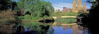 Bow Bridge and Central Park West View, NYC Fine Art Print