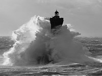 Phare du Four lors d' une Tempete Fine Art Print