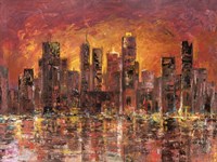 Sunset in New York Fine Art Print