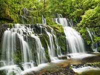 Waterfall Purakaunui Falls, New Zealand Fine Art Print