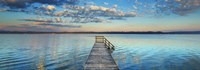 Boat Ramp And Filigree Clouds, Bavaria, Germany Fine Art Print